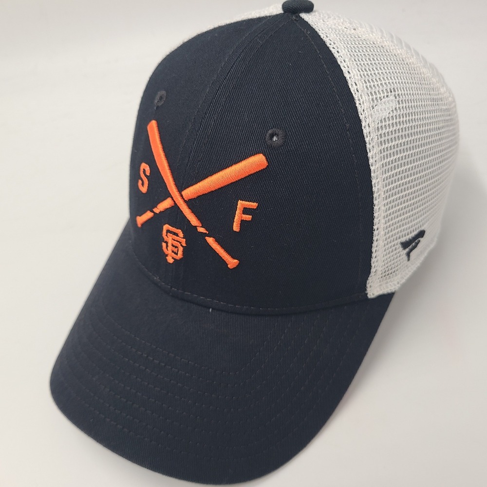 San Francisco Giants Hat Snapback Trucker Mesh Fanatics Black White MLB Baseball